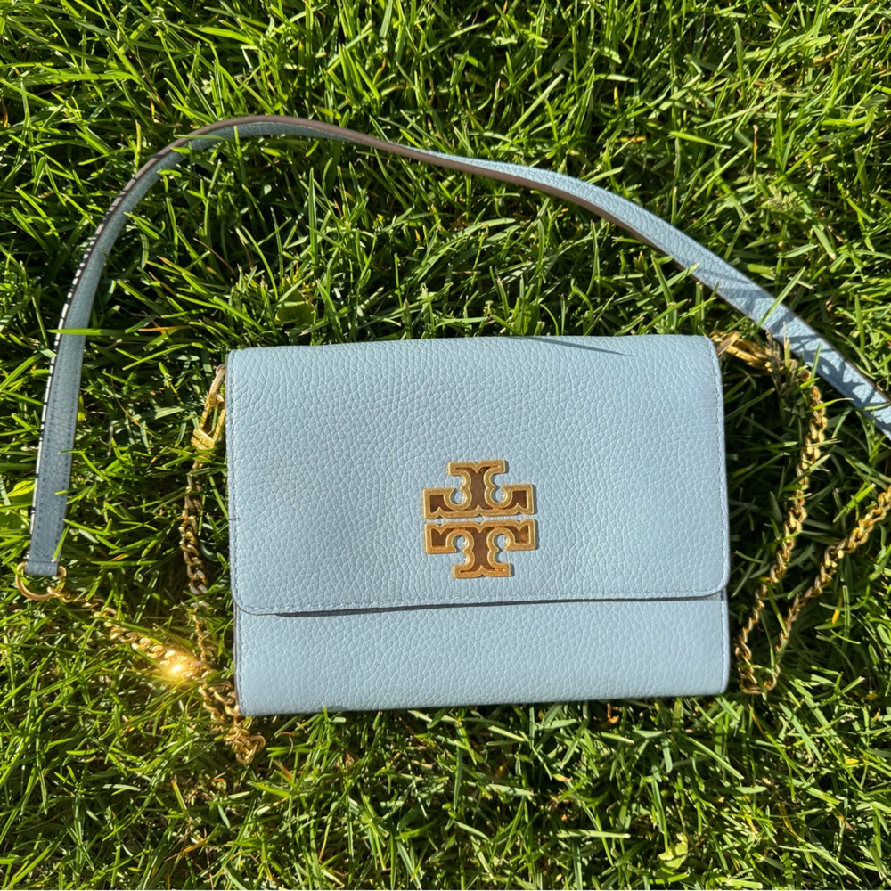 Tory Burch Leather Wallet on a Chain